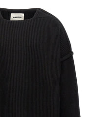 Jil Sander Black Wool Cardigan - M