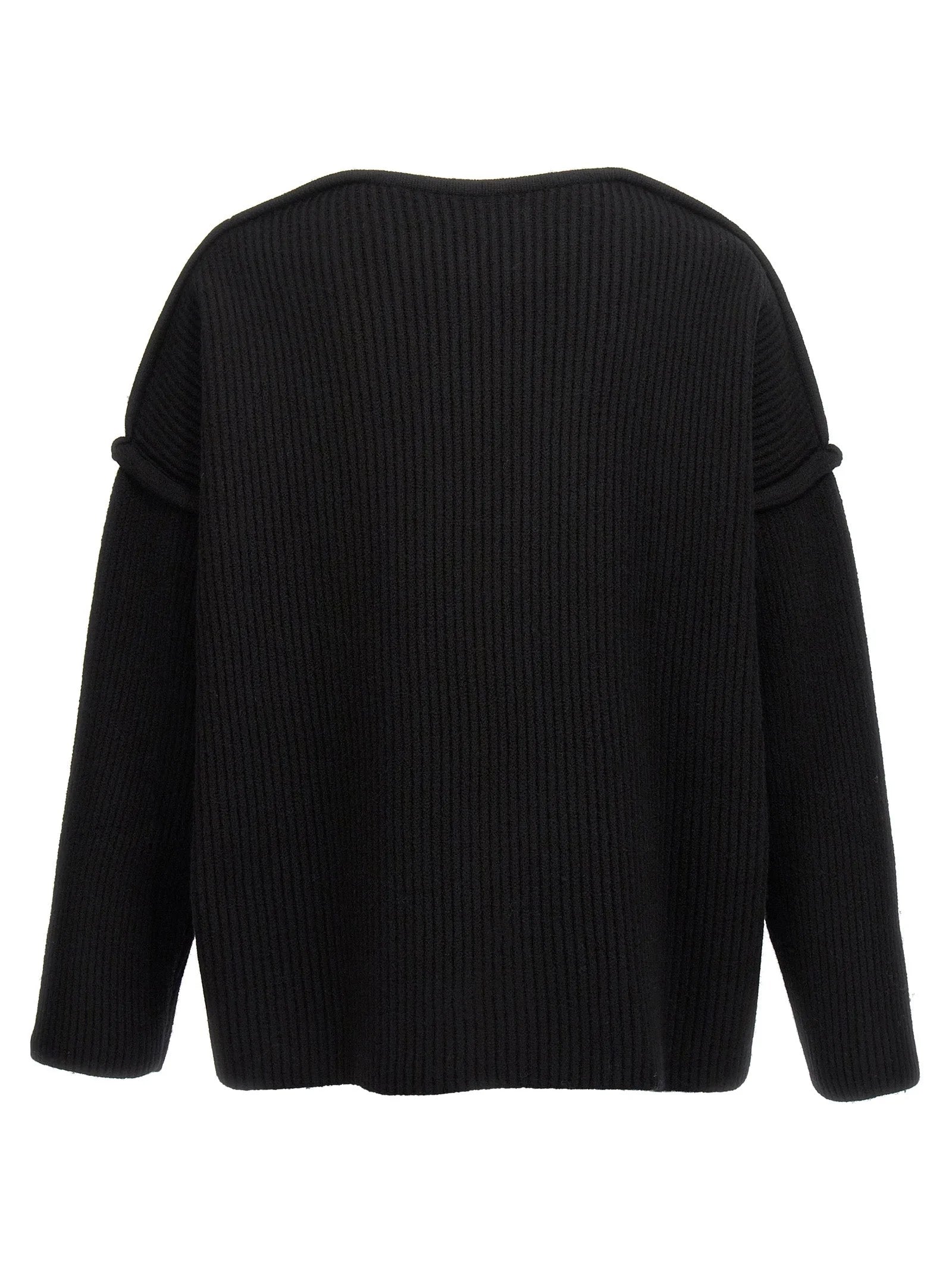 Jil Sander Black Wool Cardigan - M