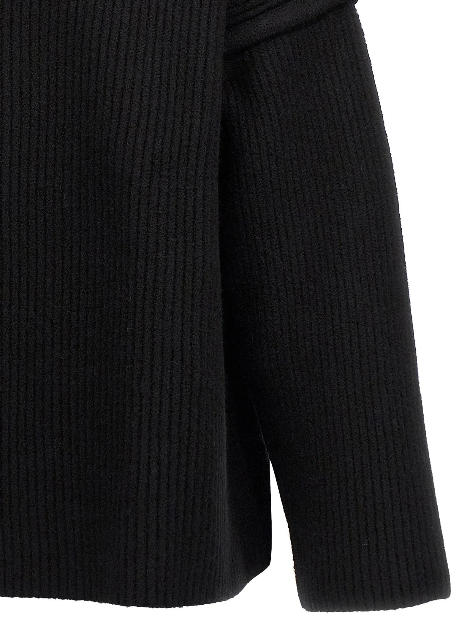 Jil Sander Black Wool Cardigan - M