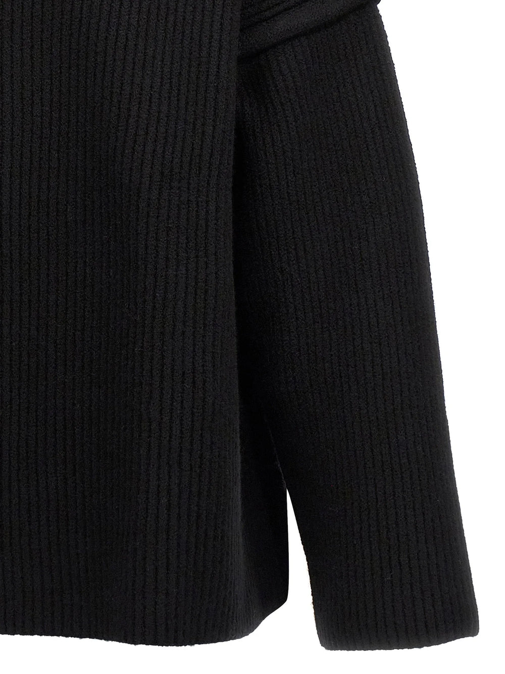 Jil Sander Black Wool Cardigan - M