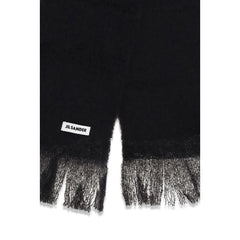 Jil Sander Black Wool Oves Aries Scarf
