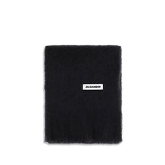 Jil Sander Black Wool Oves Aries Scarf