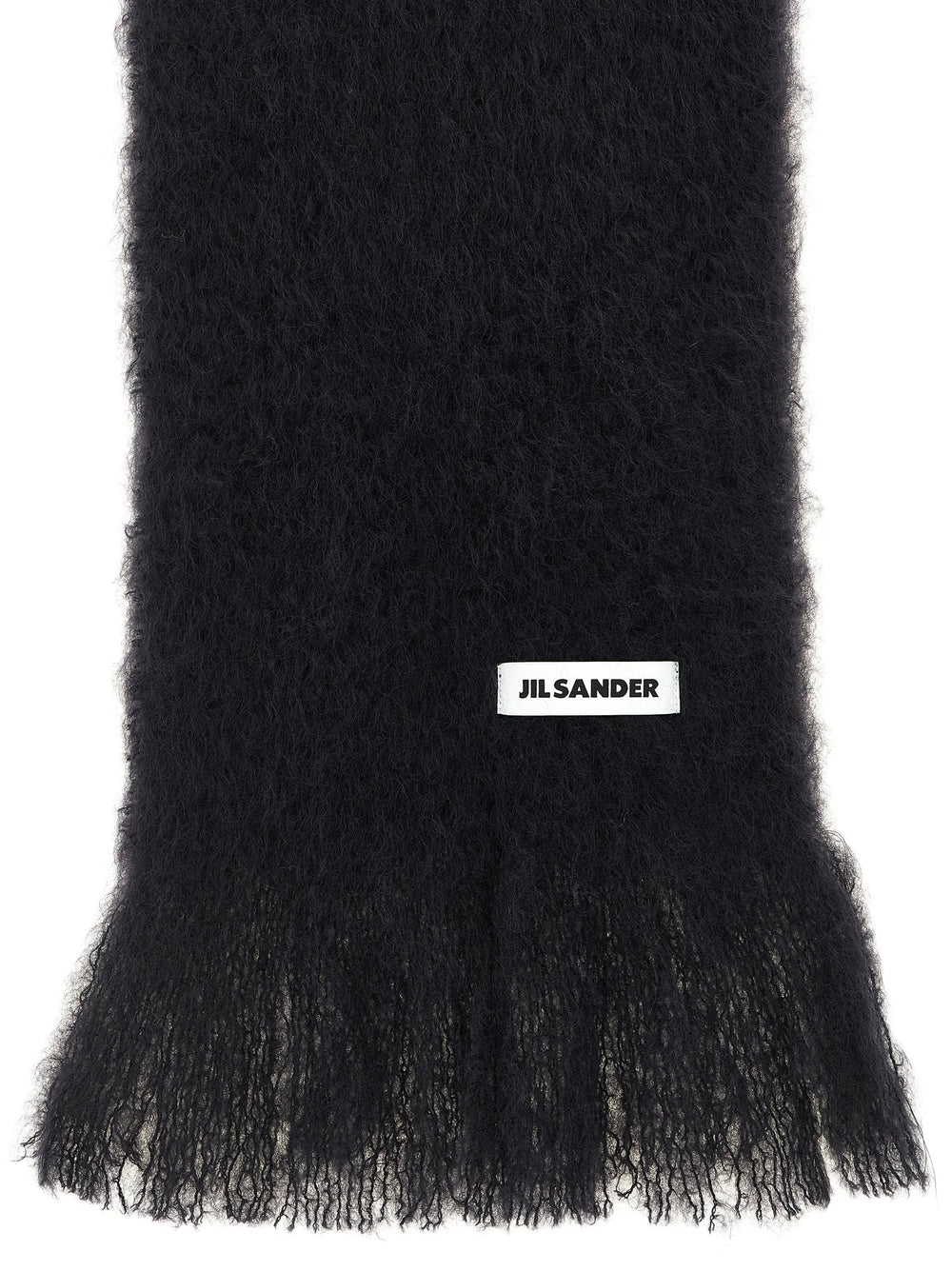 Jil Sander Black Wool Scarf