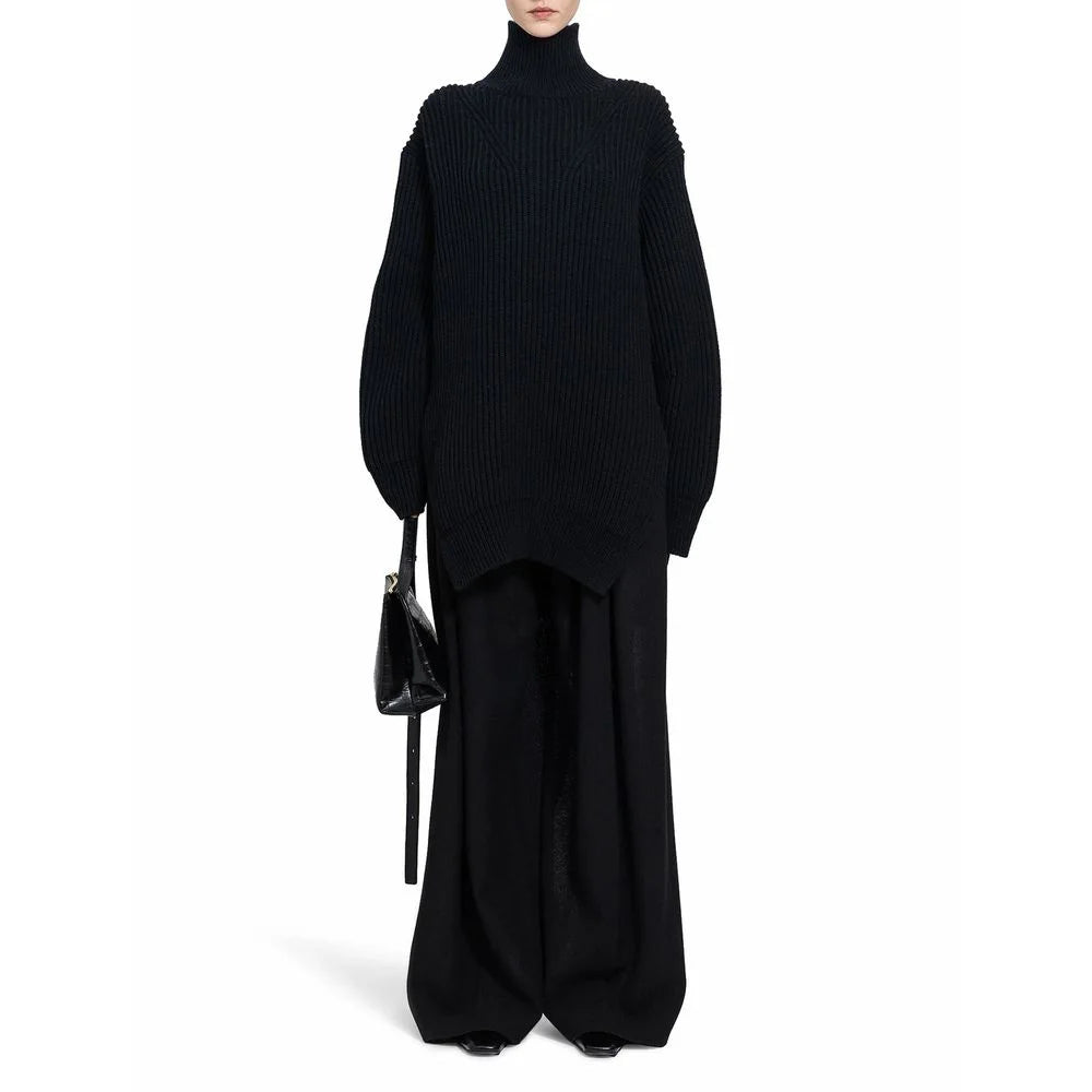 Jil Sander Black Wool Turtleneck - 38