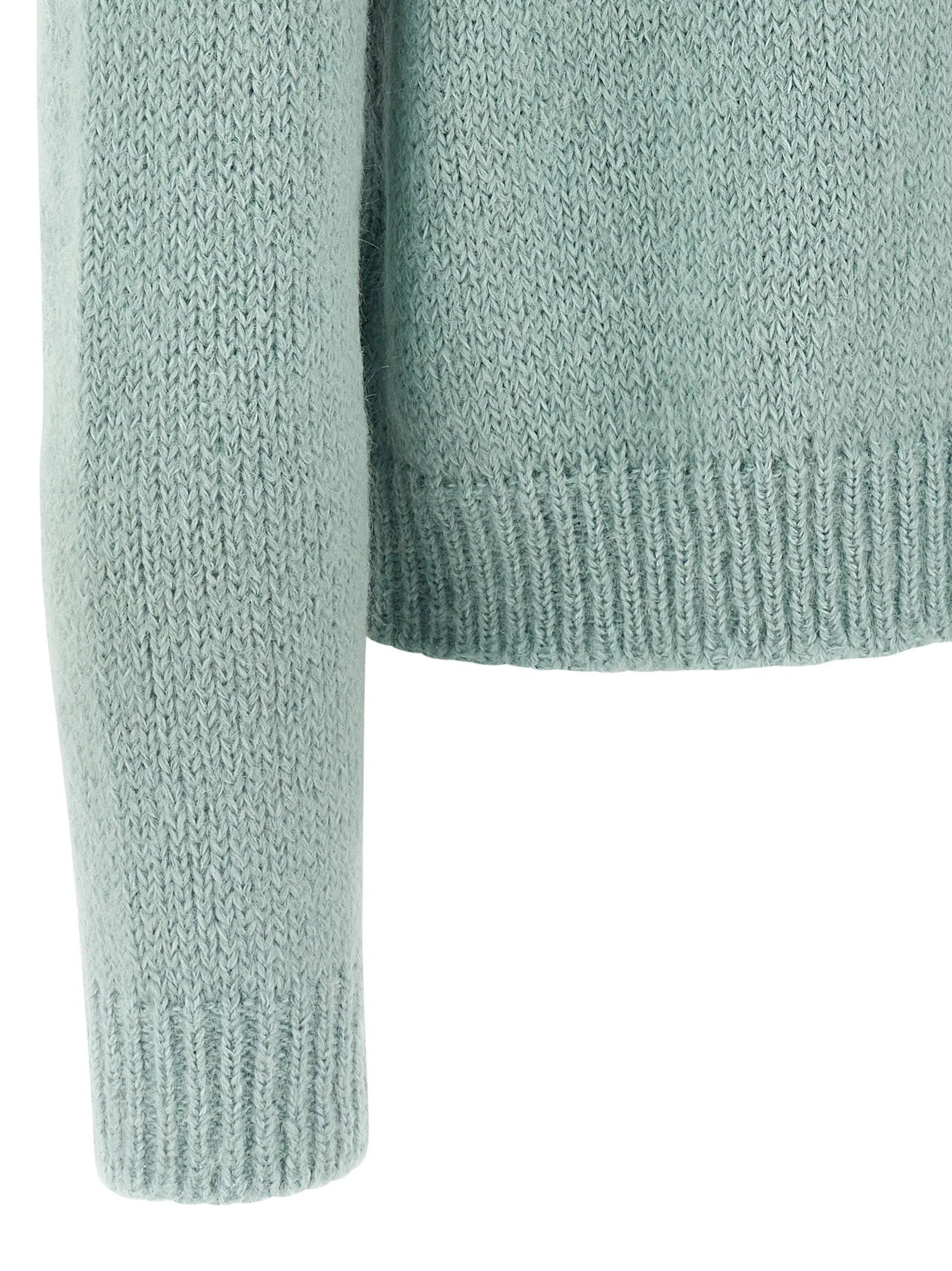 Jil Sander Blue Alpaca Leather Cardigan - 48 | M