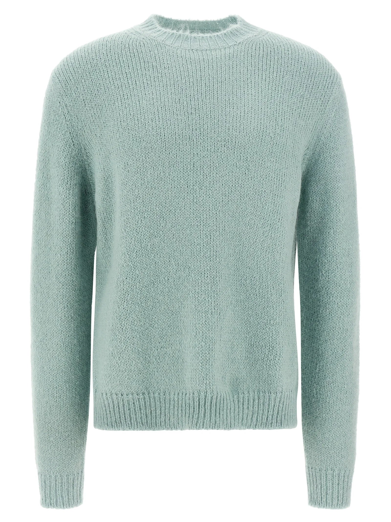 Jil Sander Blue Alpaca Leather Cardigan - 48 | M