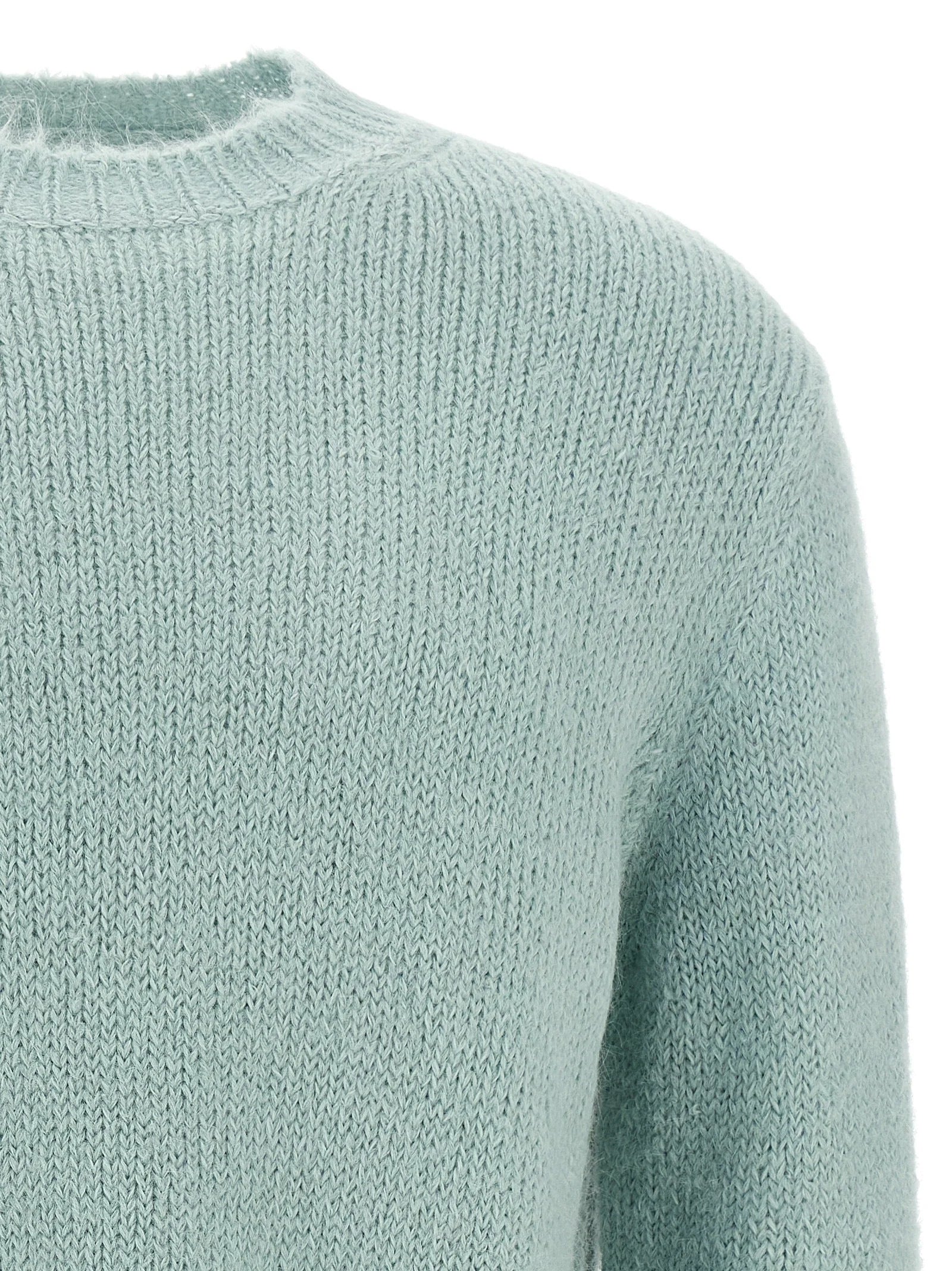 Jil Sander Blue Alpaca Leather Cardigan - 48 | M