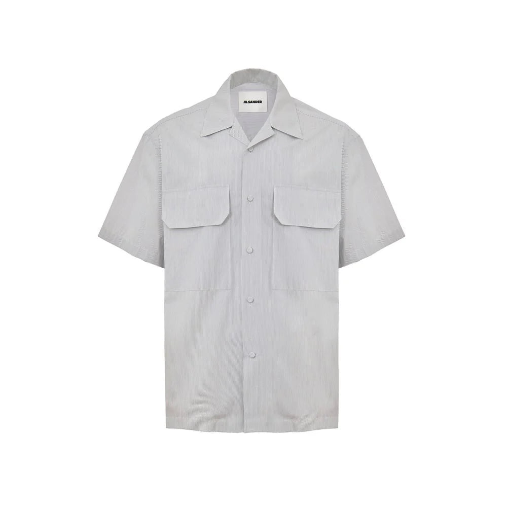 Jil Sander Blue Cotton Shortsleeve - IT41 | L - Shirts