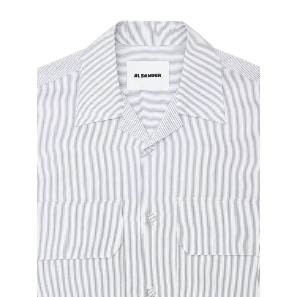 Jil Sander Blue Cotton Shortsleeve - IT41 | L - Shirts