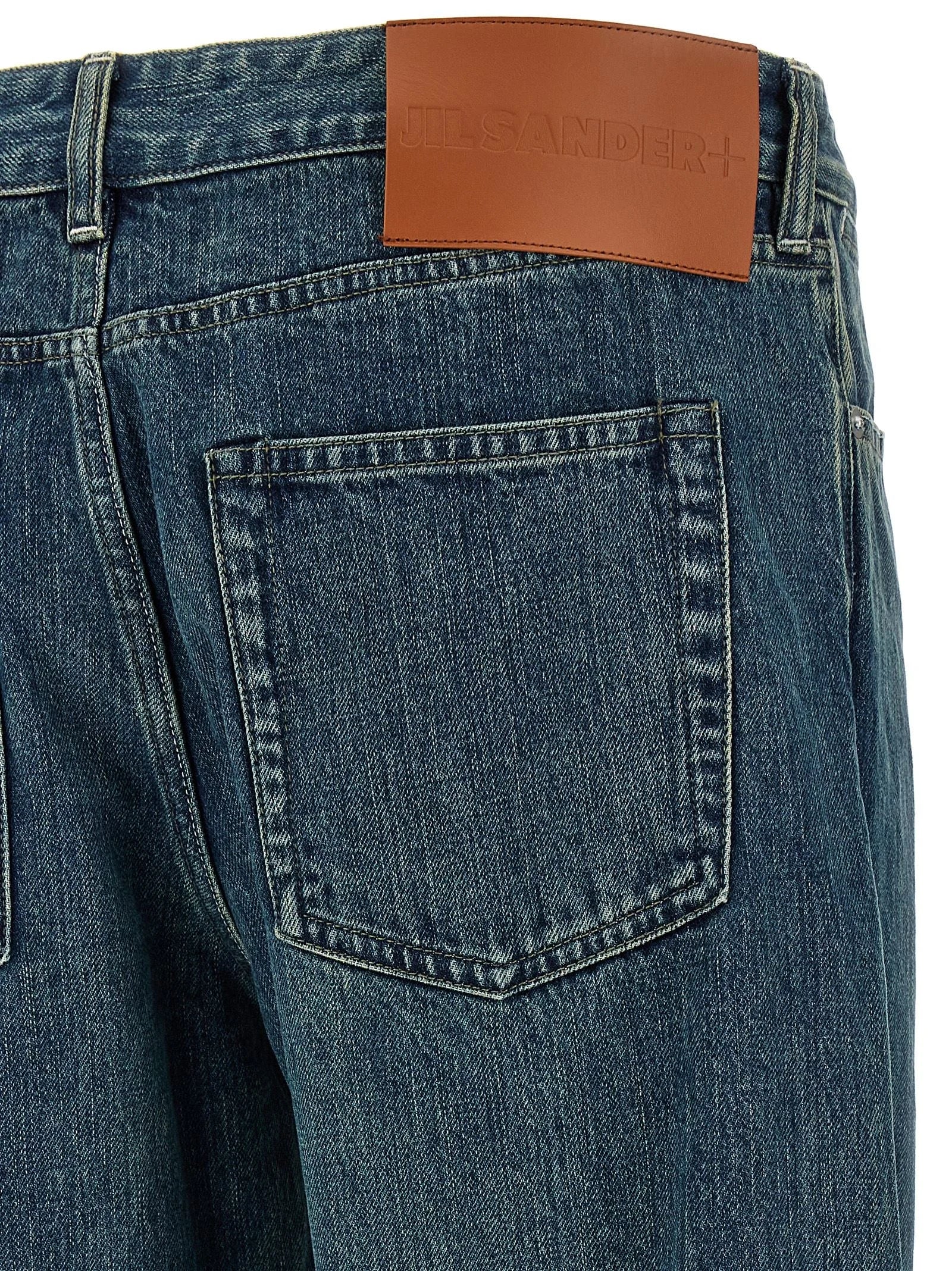 Jil Sander Blue Cotton Straight-Leg Jeans - W30