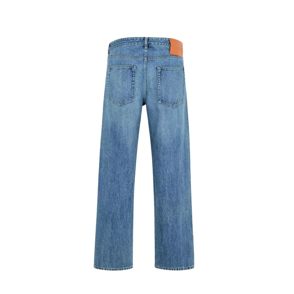Jil Sander Blue Cotton Straight-Leg Jeans - W31