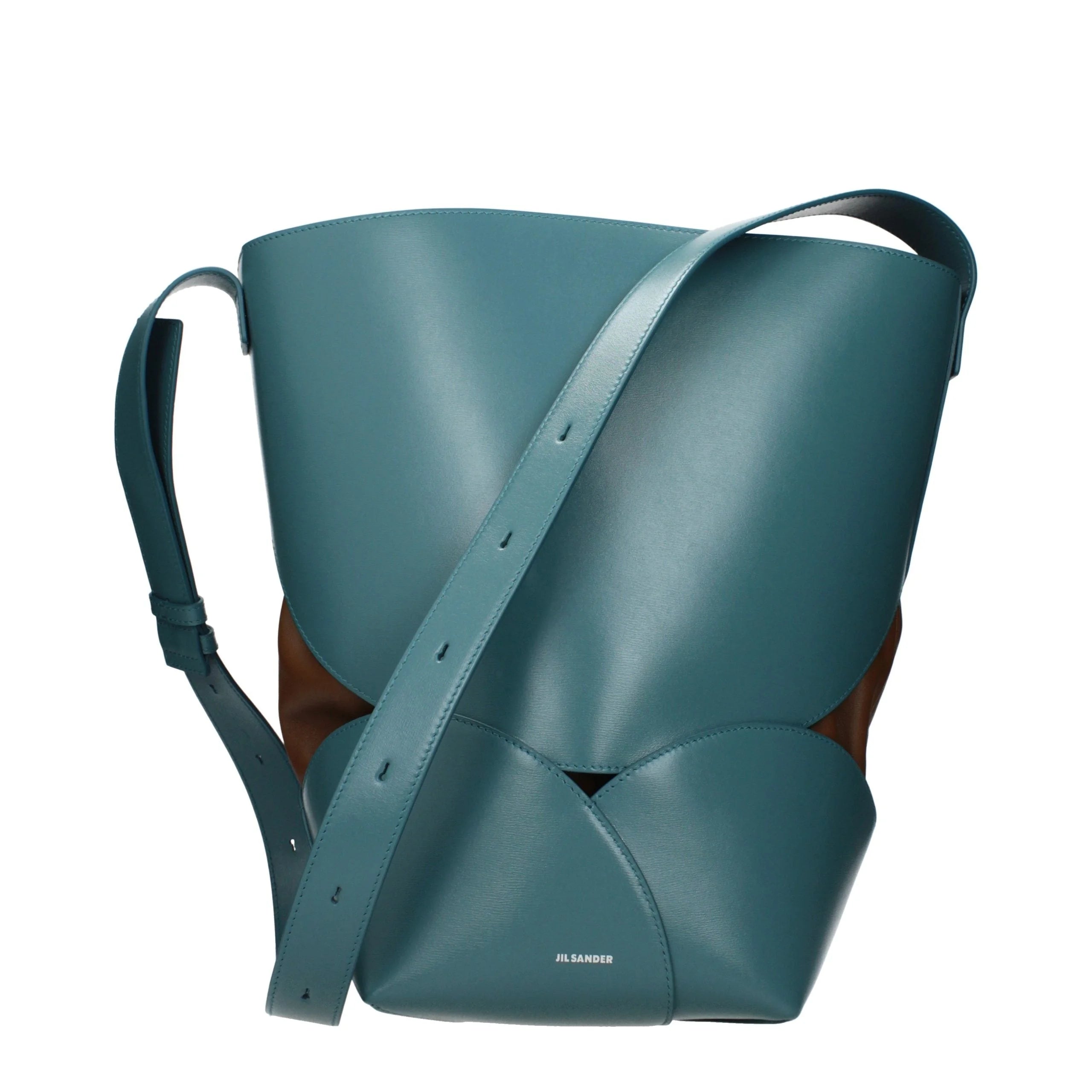 Jil Sander Blue Leather Crossbody Bag