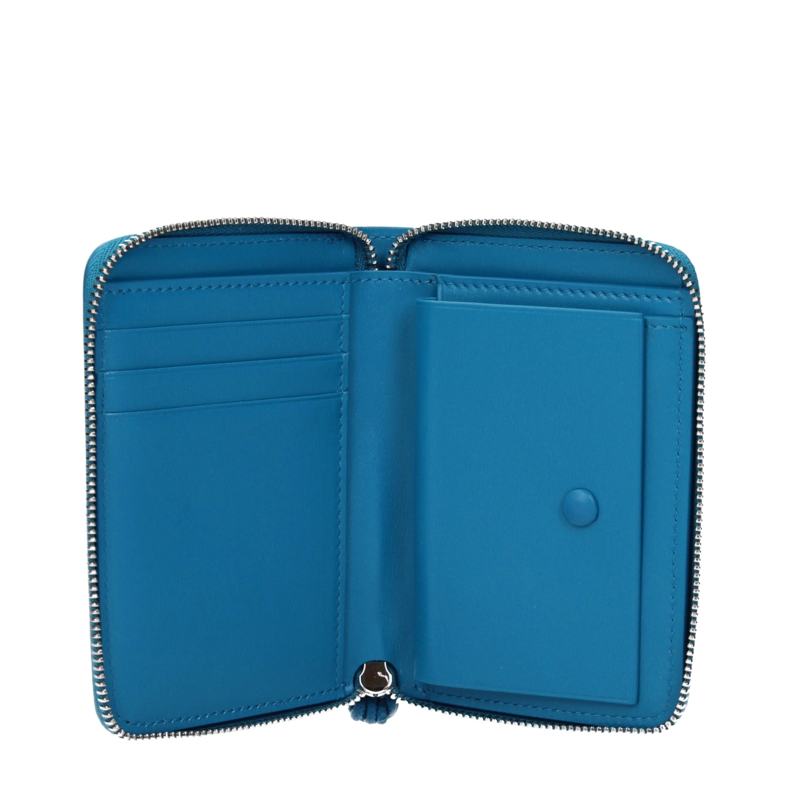 Jil Sander Blue Leather Wallets