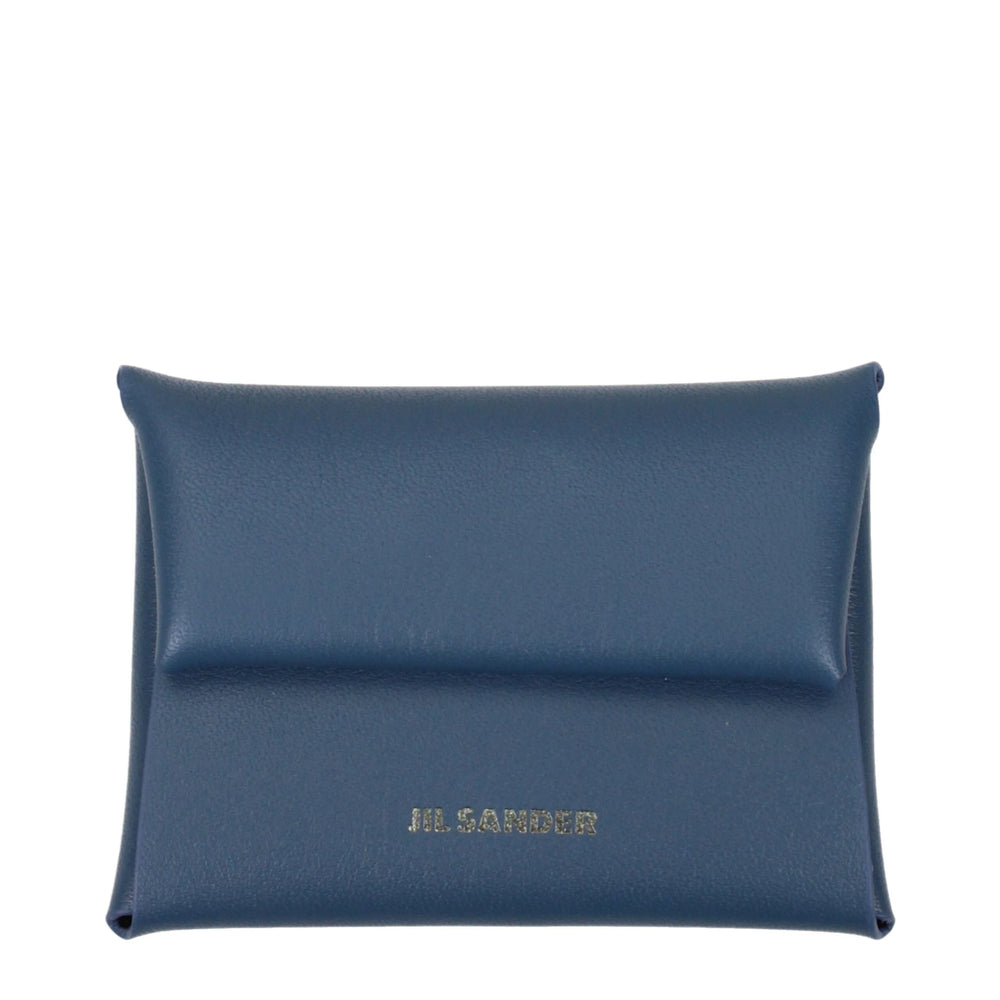 Jil Sander Blue Leather Wallets