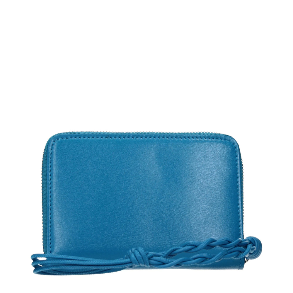 Jil Sander Blue Leather Wallets