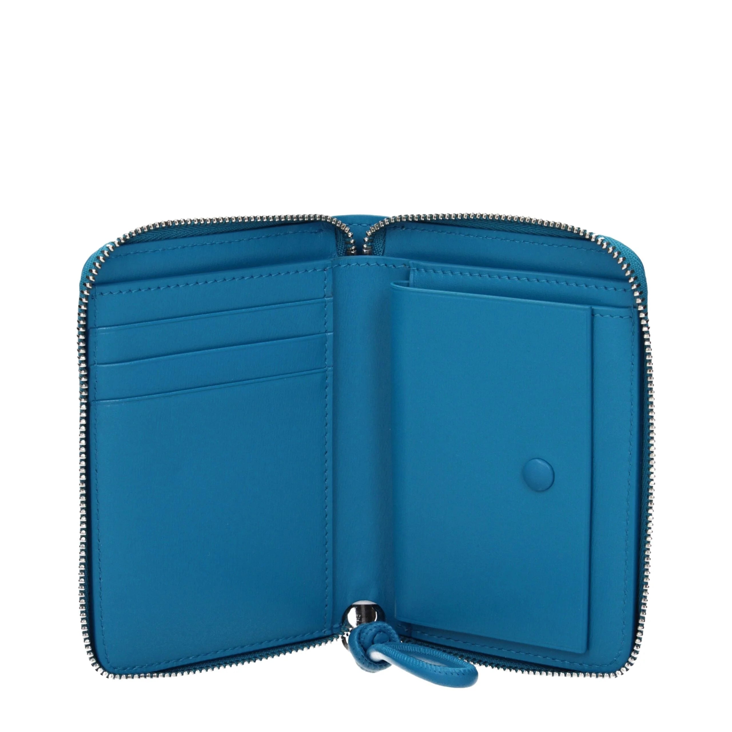 Jil Sander Blue Leather Wallets