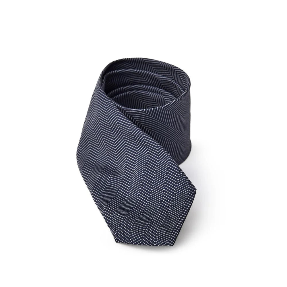 Jil Sander Blue Silk Ty - Neckties