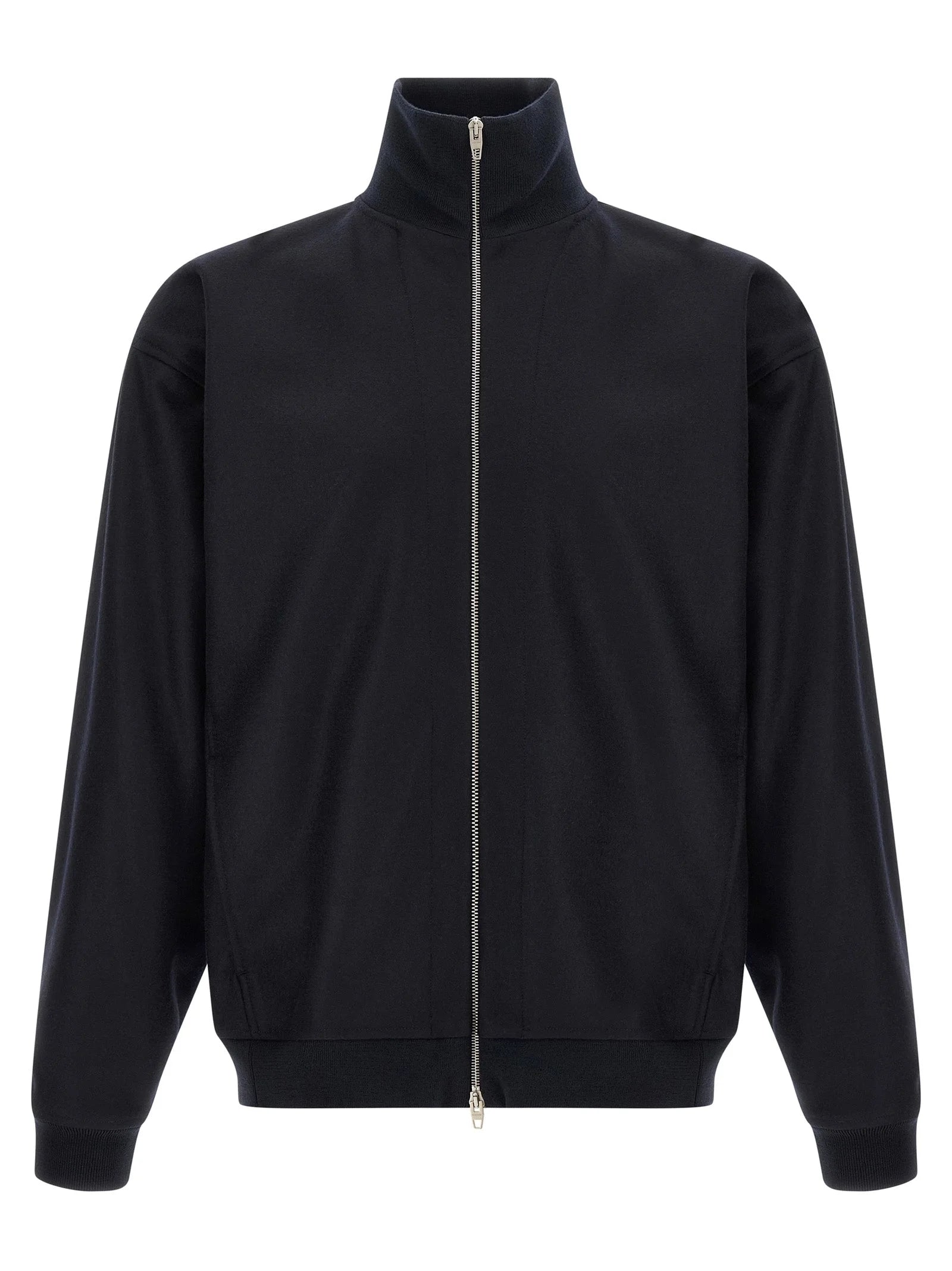 Jil Sander Blue Wool Full-Length Jacket