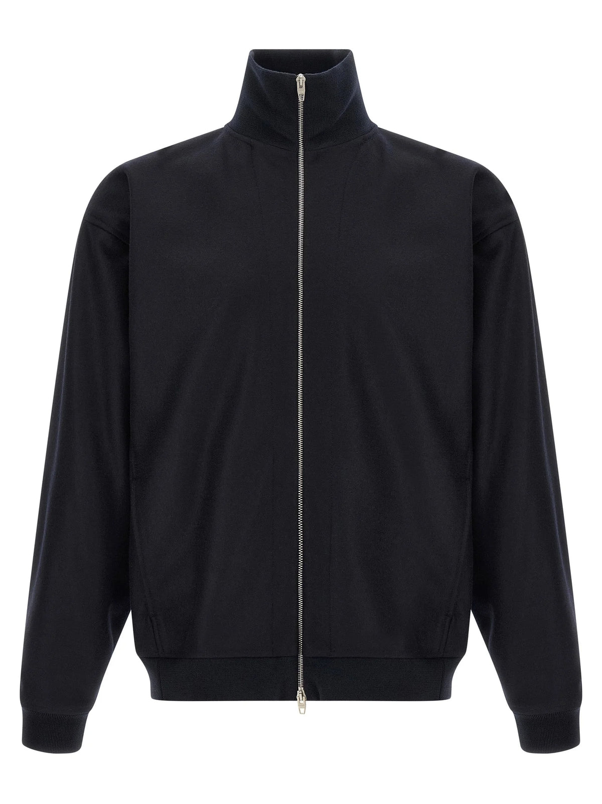Jil Sander Blue Wool Full-Length Jacket