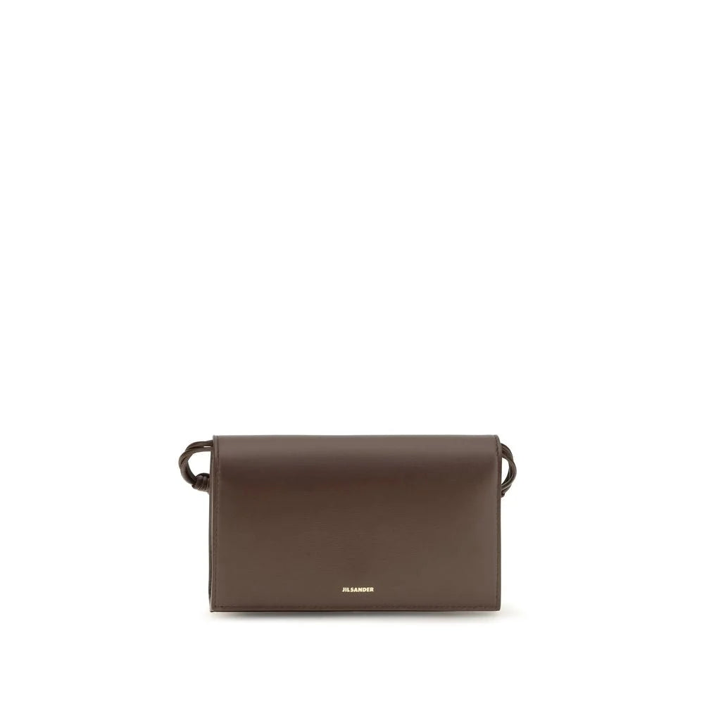 Jil Sander Brown Calf Leather Bos Taurus Wallet