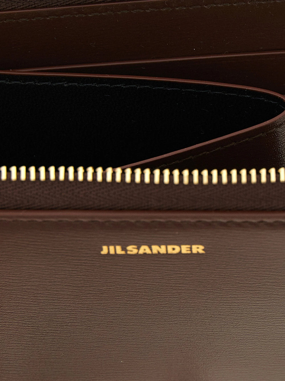 Jil Sander Brown Calfskin Cardholder