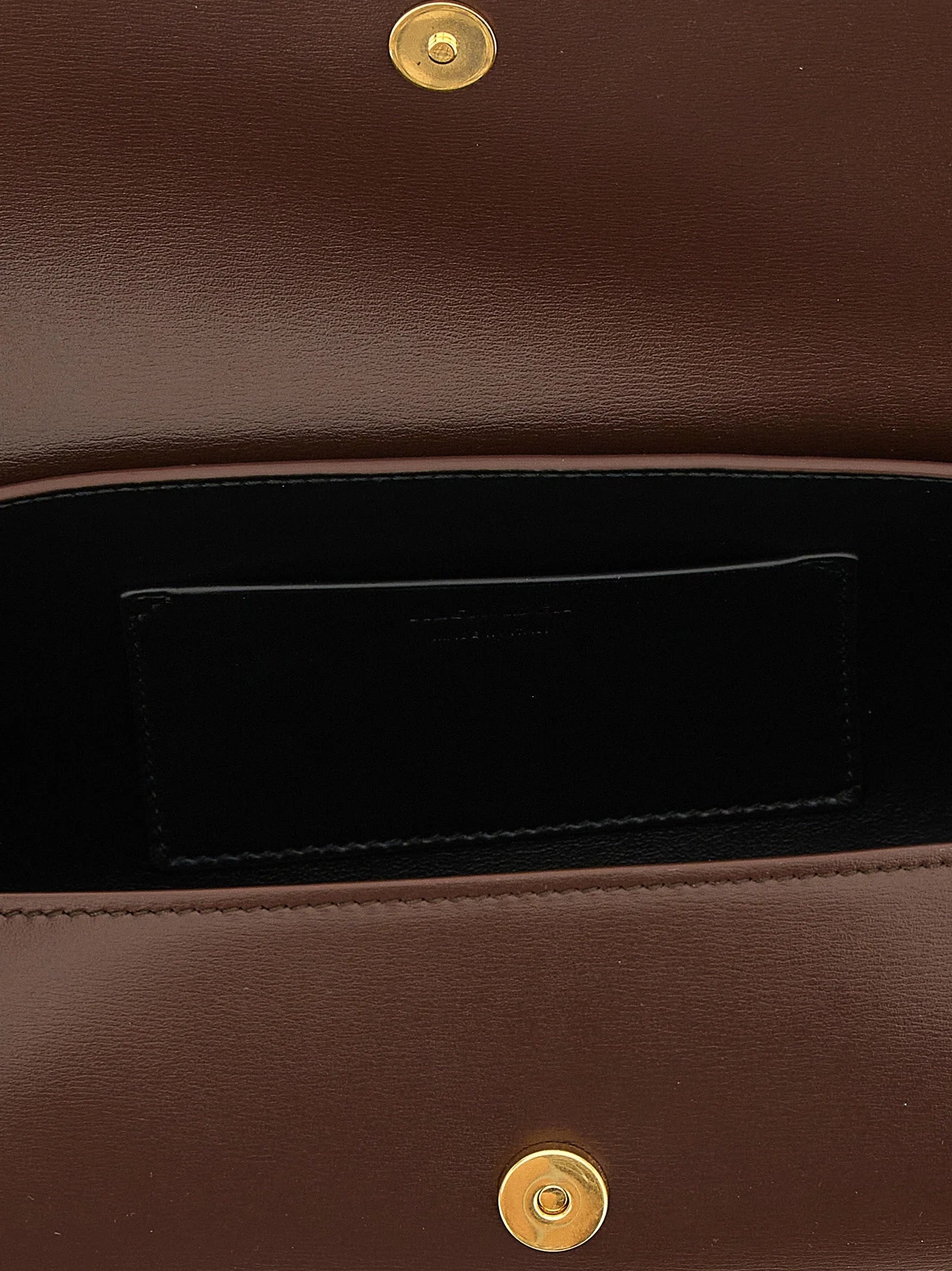 A Mala de Ombro de Couro de Vitelo Castanho da Jil Sander
