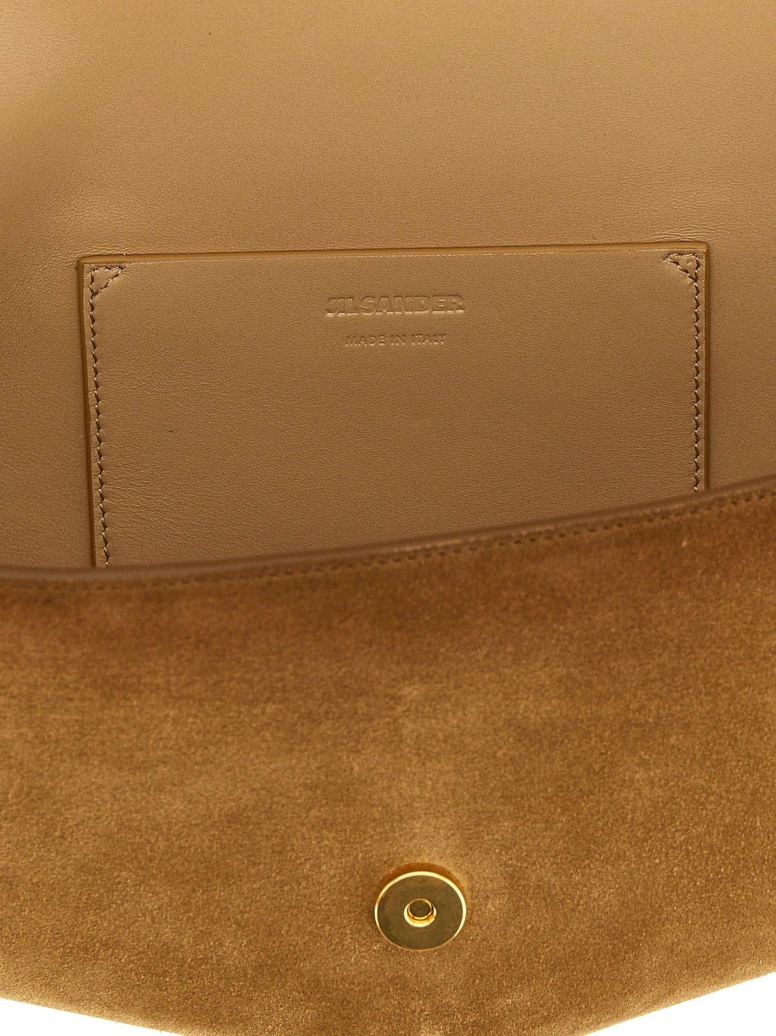 Jil Sander Brown Calfskin Shoulder Bag