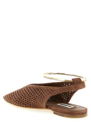 Jil Sander Brown Goatskin Ballet Flats