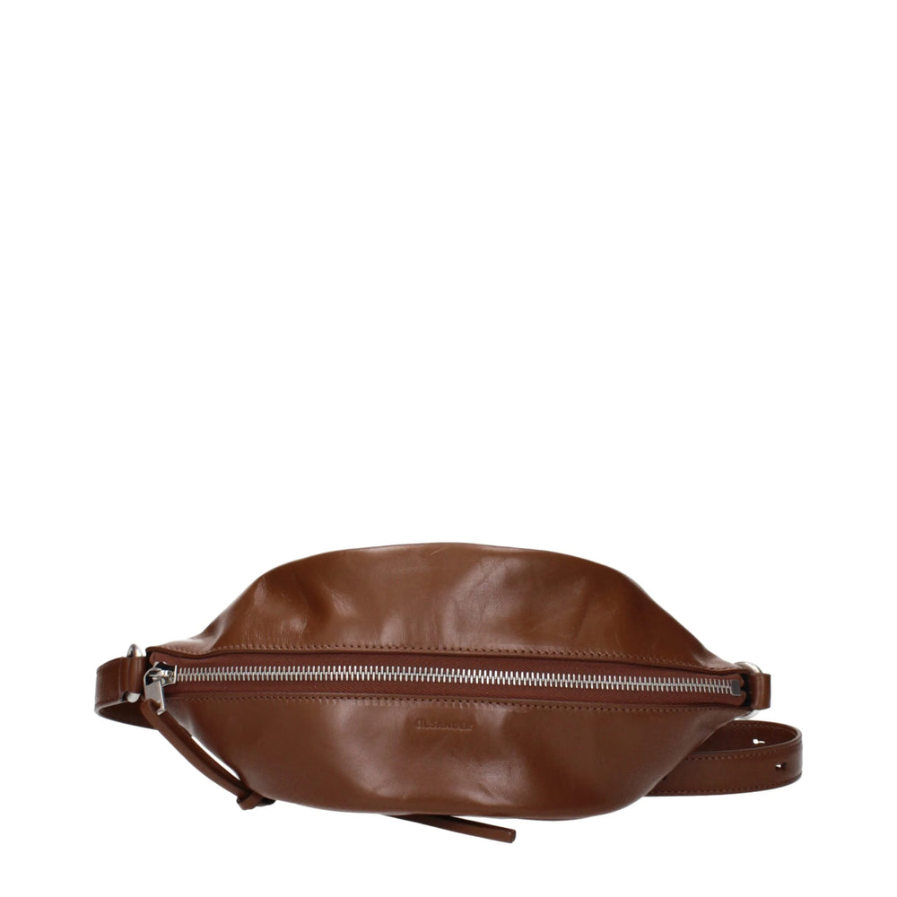 Jil Sander Brown Leather Crossbody Bags