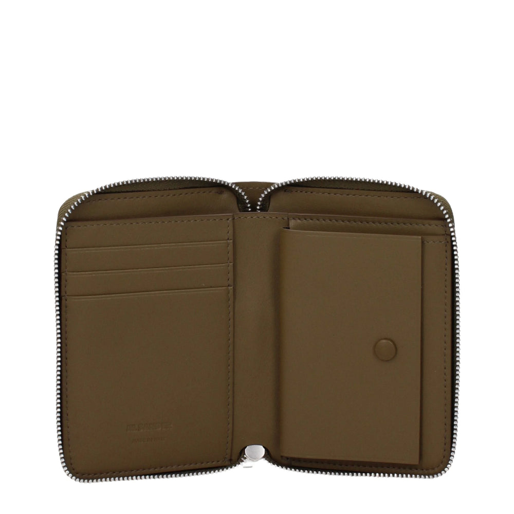 Jil Sander Brown Leather Wallet