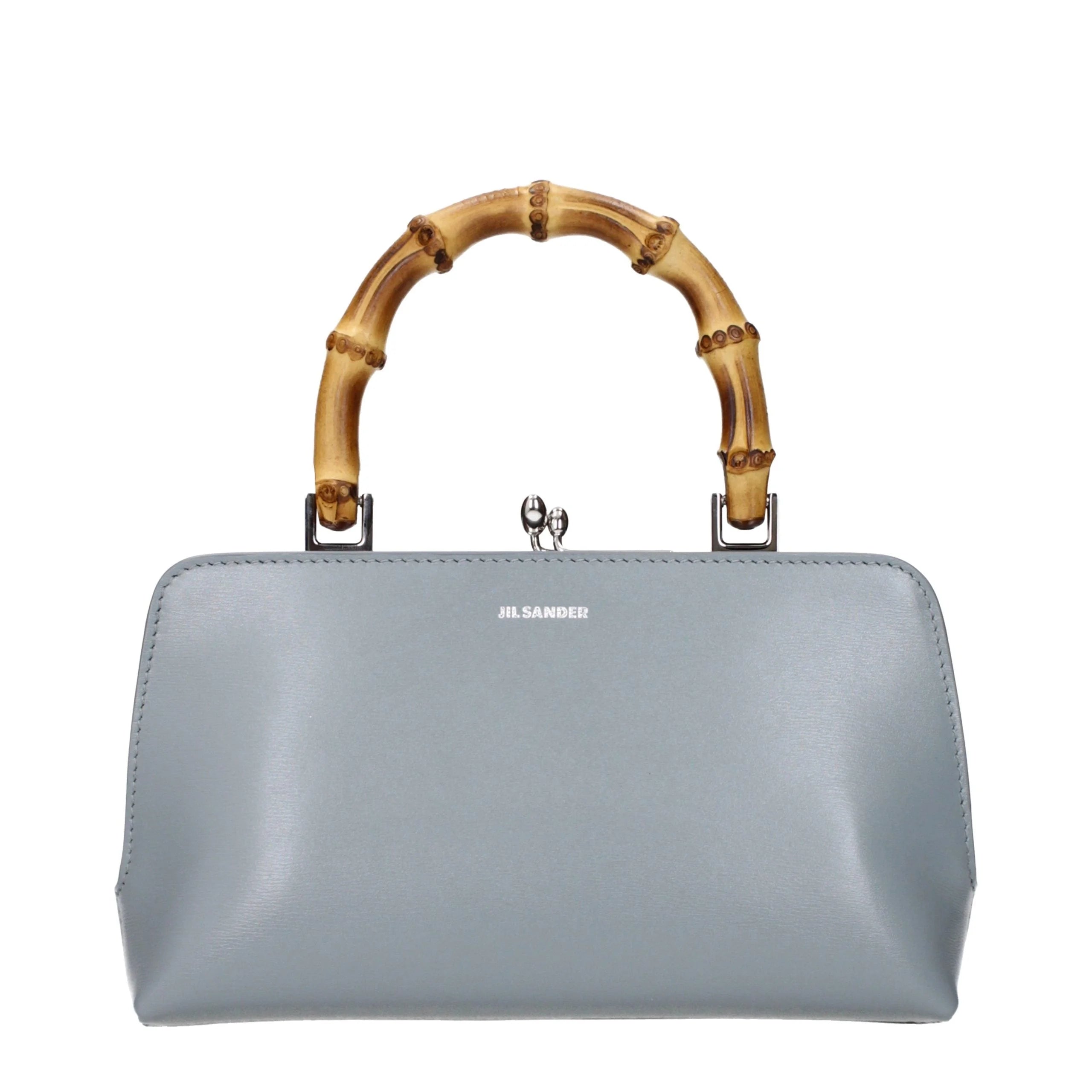 Jil Sander Gray Leather Handbag