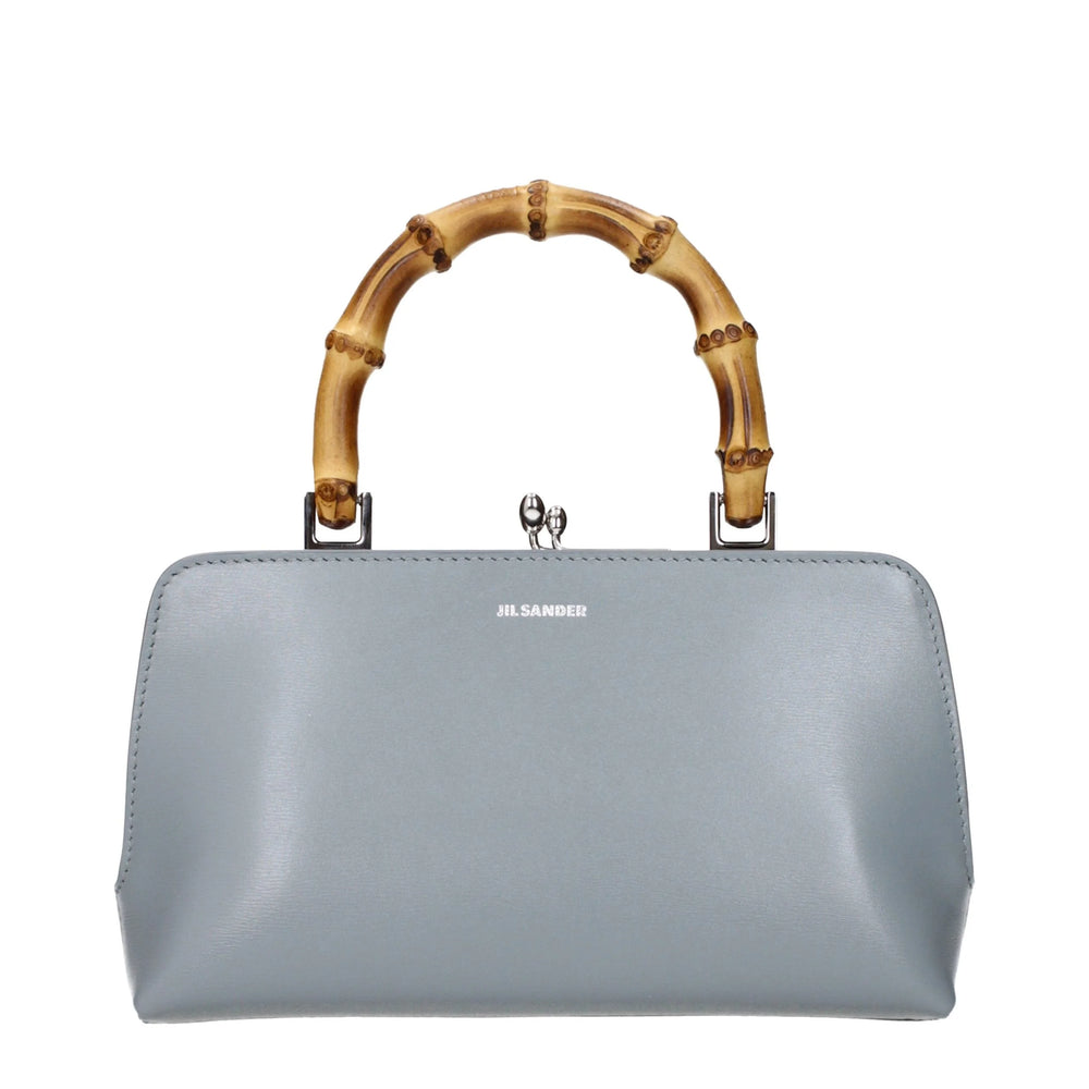 Jil Sander Gray Leather Handbag