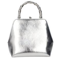 Jil Sander Gray Leather Handbag