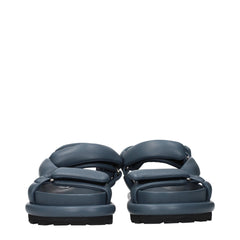 Jil Sander Gray Leather Platform Sandals