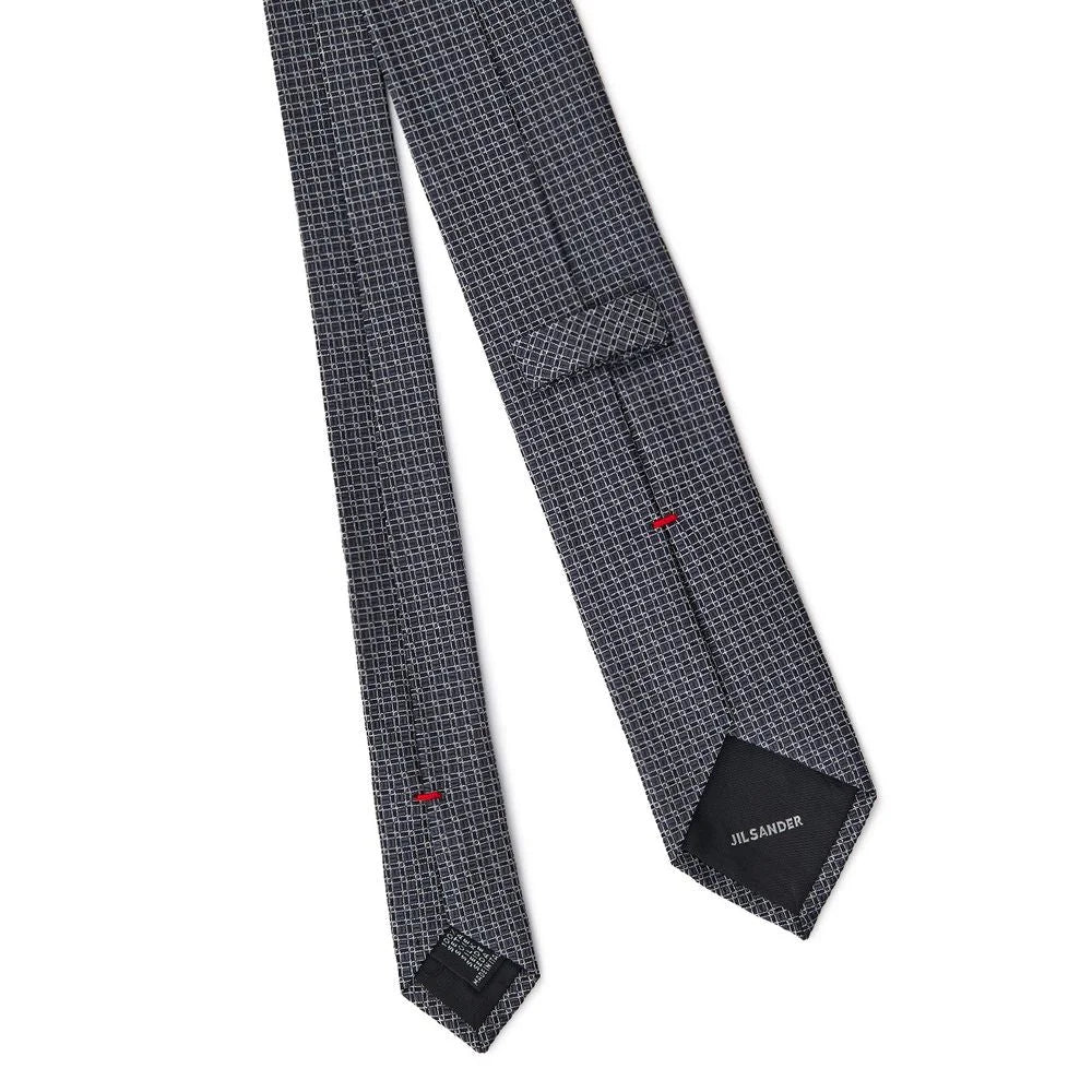 Jil Sander Gray Silk Ty - Neckties