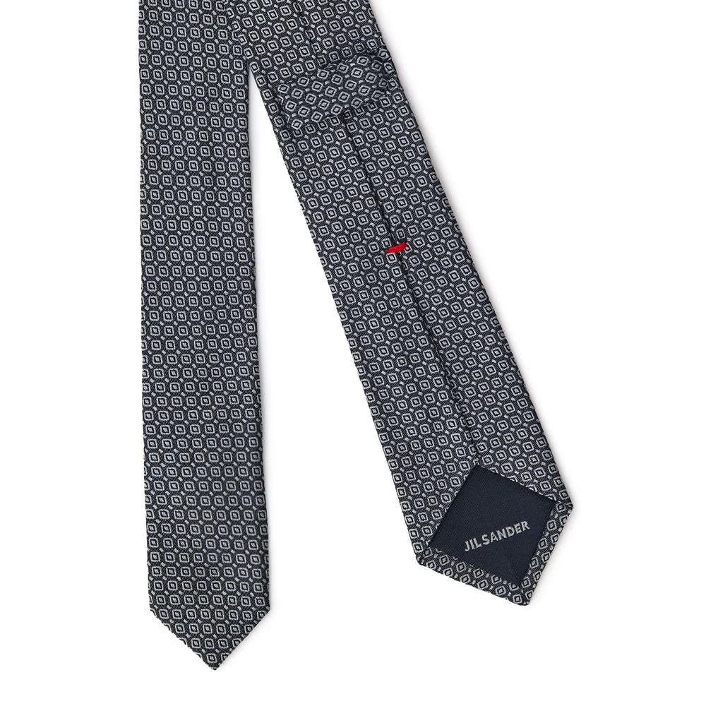 Jil Sander Gray Silk Ty - Neckties