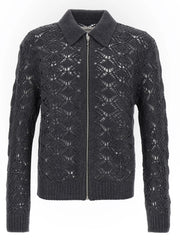 Jil Sander Gray Virgin Wool Cardigan