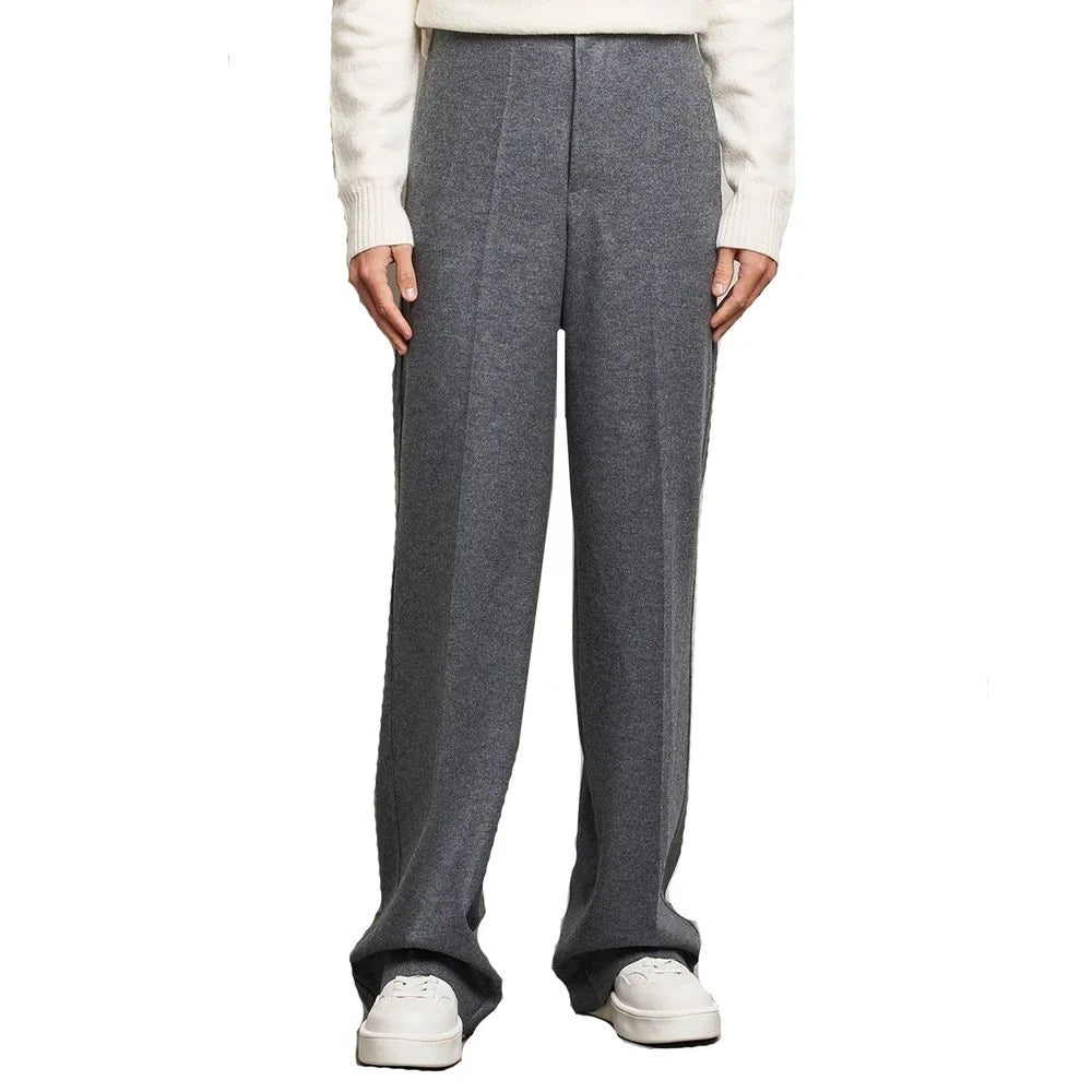 Jil Sander Gray Wool Casual Pants - IT46 | S