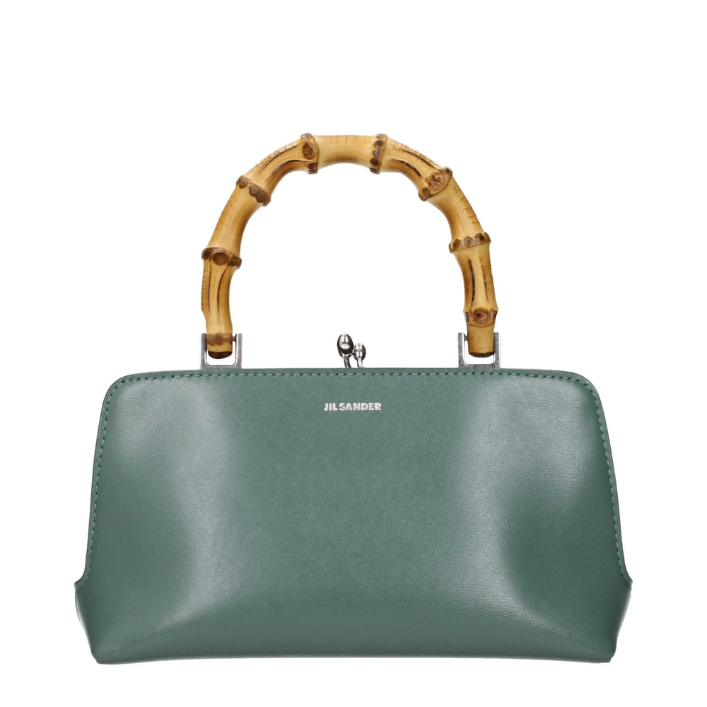 Jil Sander Green Leather Handbag