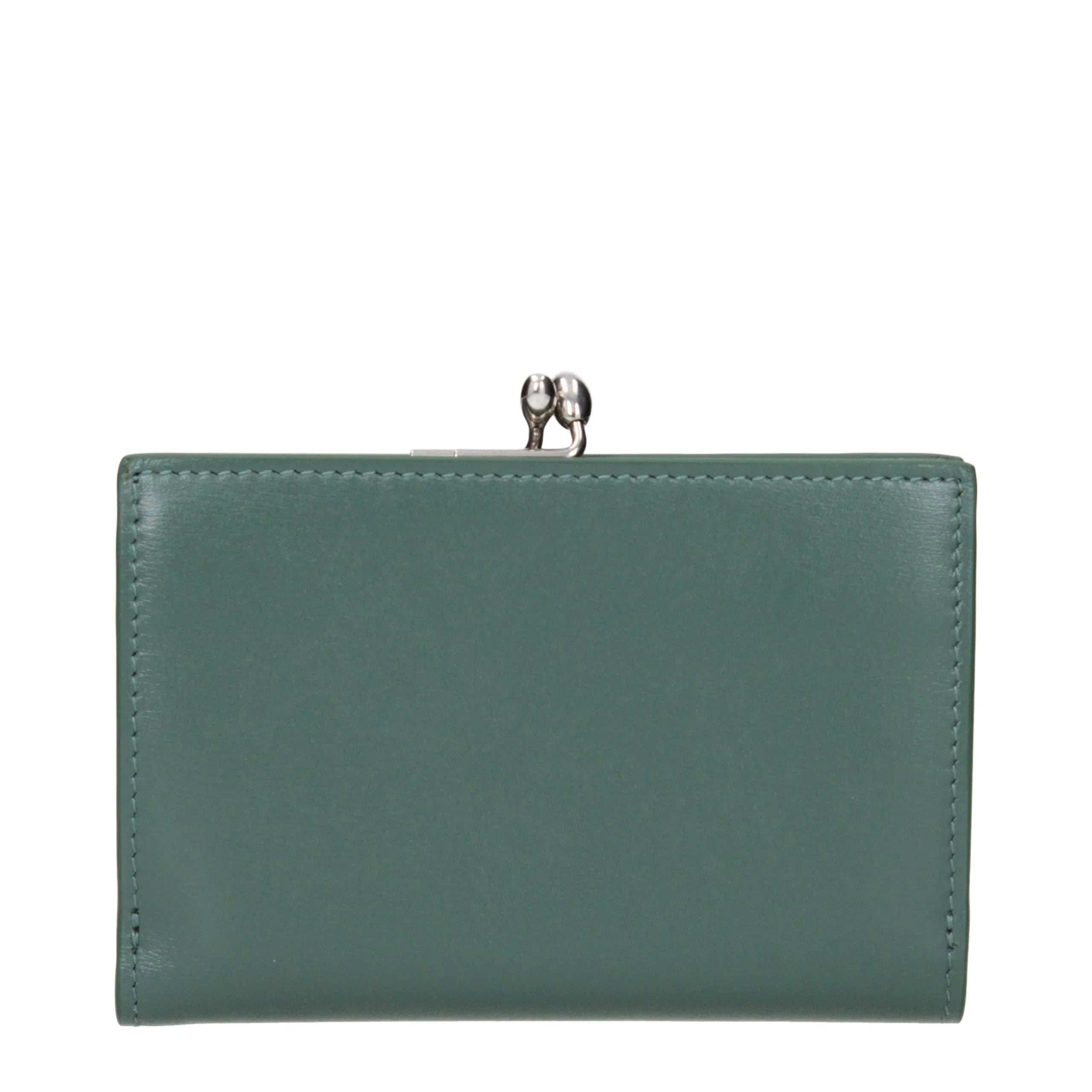 Jil Sander Green Leather Wallet