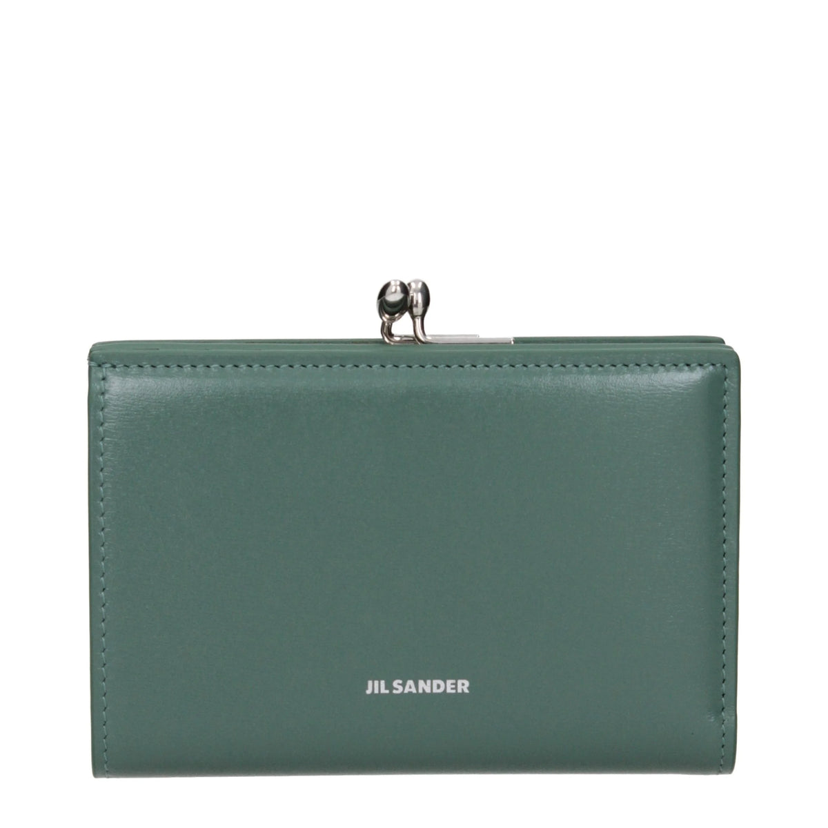 Jil Sander Green Leather Wallet