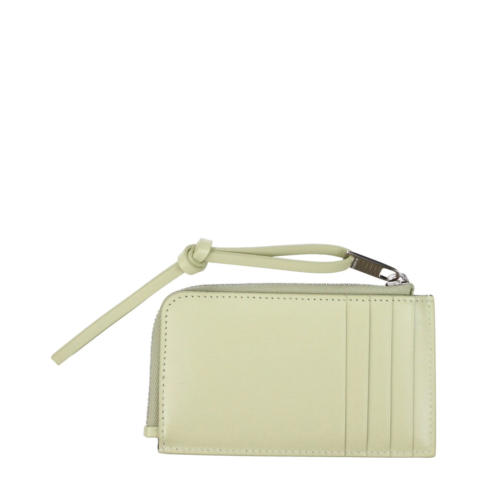 Jil Sander Green Leather Wallets