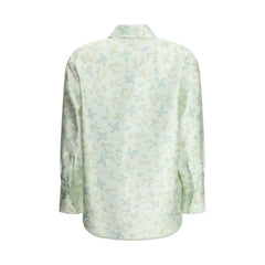 Jil Sander Green Silk Pattern Shirt - 34 | XXS - Shirts