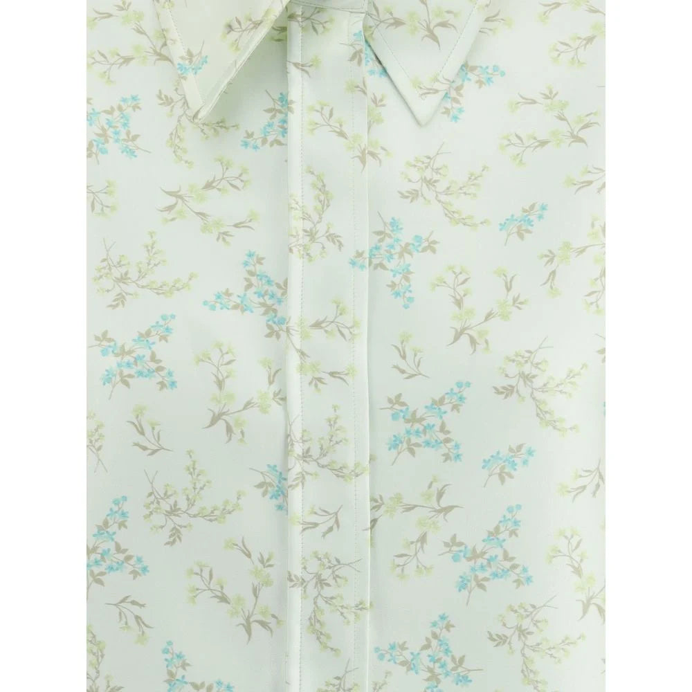 Jil Sander Green Silk Pattern Shirt - 34 | XXS - Shirts
