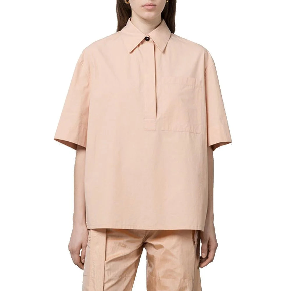 Jil Sander Multifarvet Bomuldsskjorte med Korte Ærmer - M