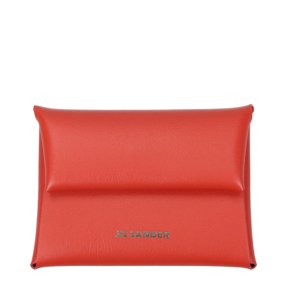 Jil Sander Orange Leather Wallets