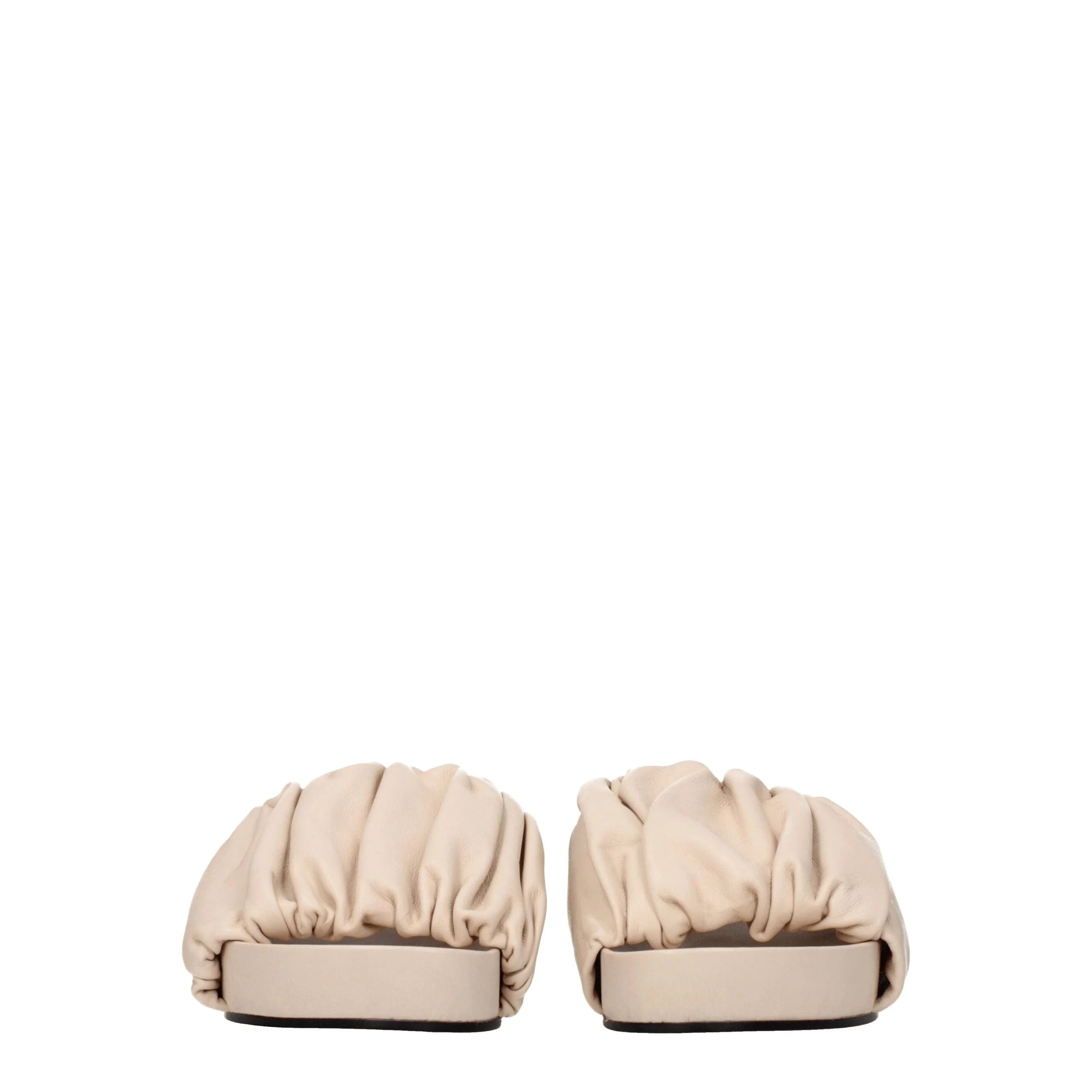 Jil Sander Rózsa Színű Bőr Papucs Sandál