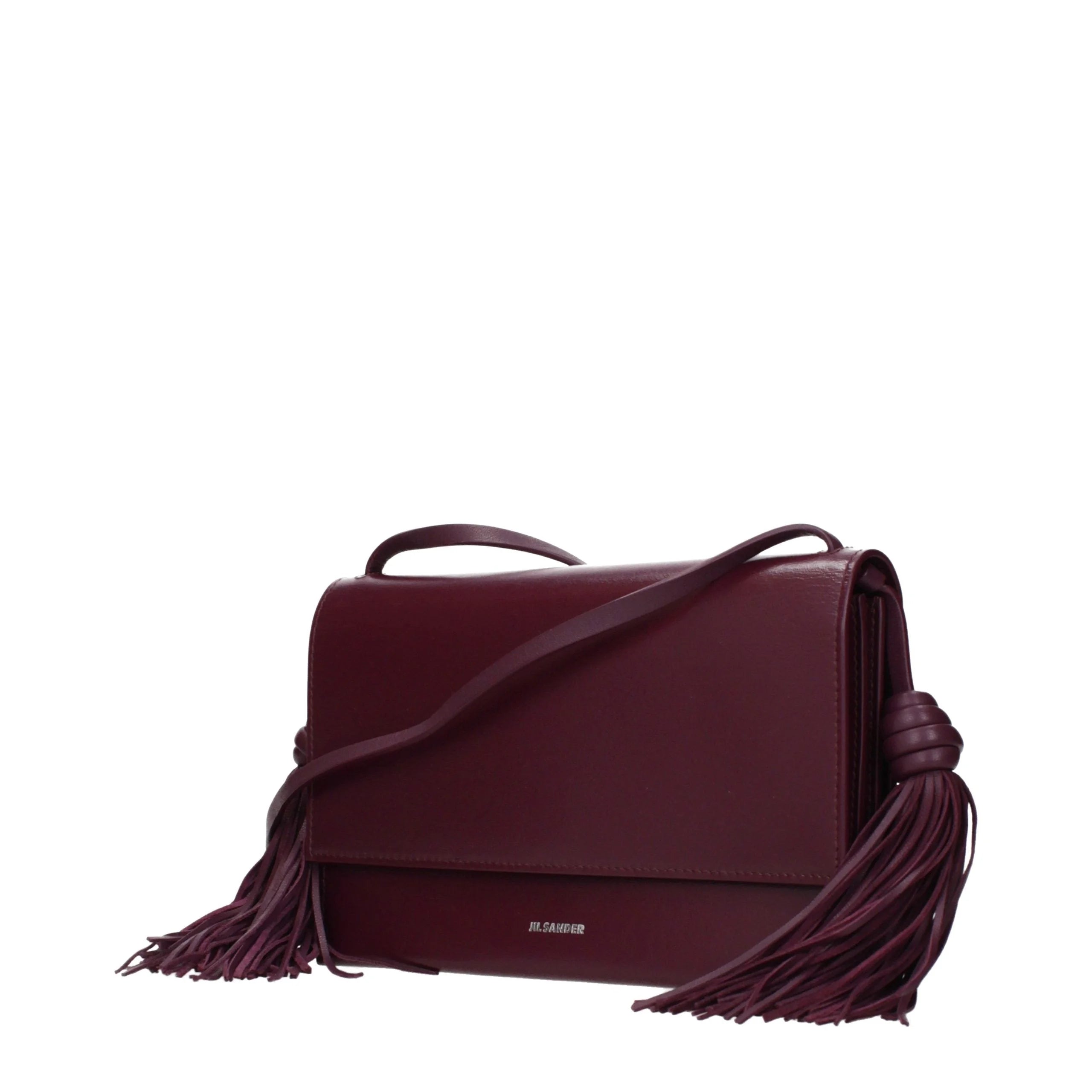 Geantă tip crossbody din piele roșie Jil Sander