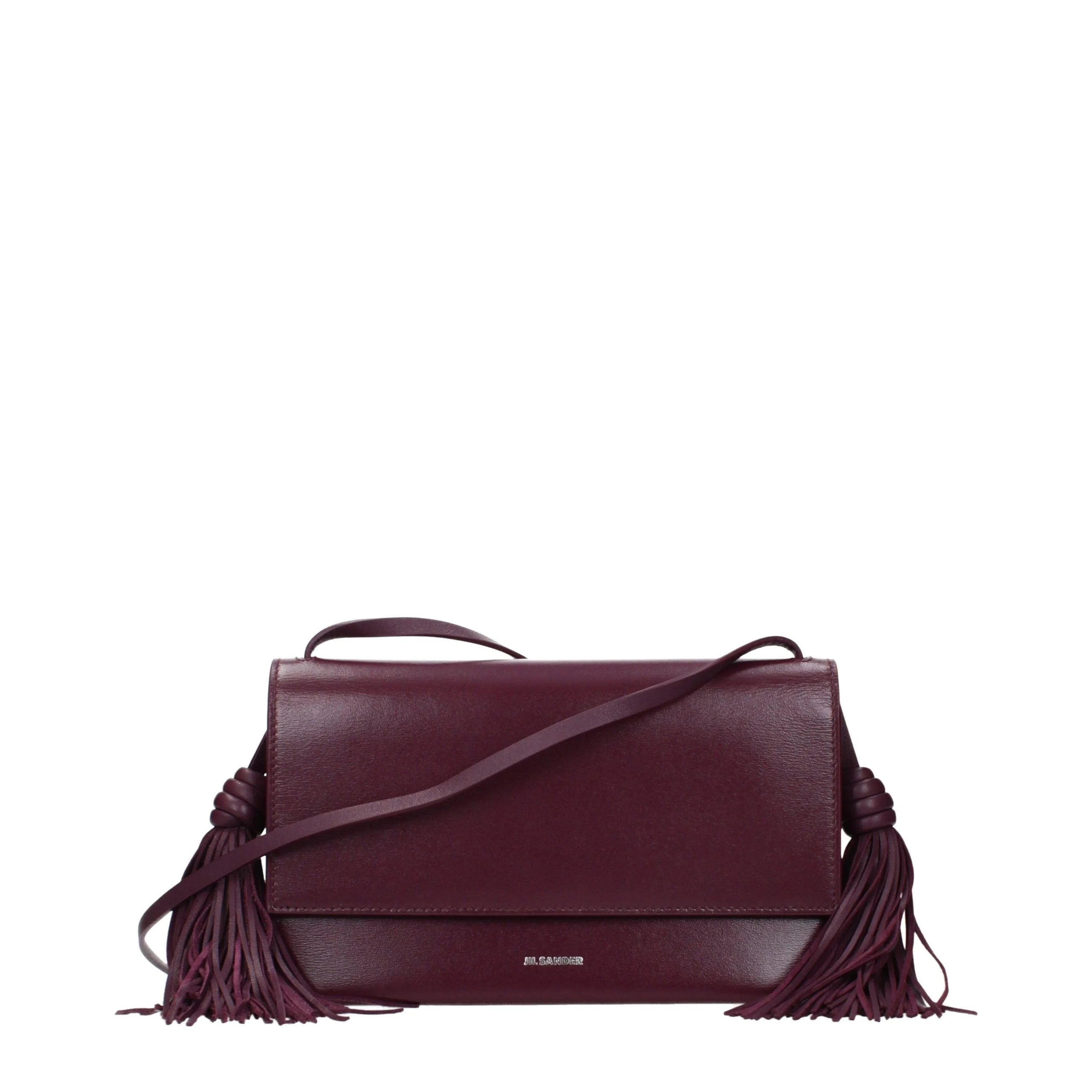 Geantă tip crossbody din piele roșie Jil Sander