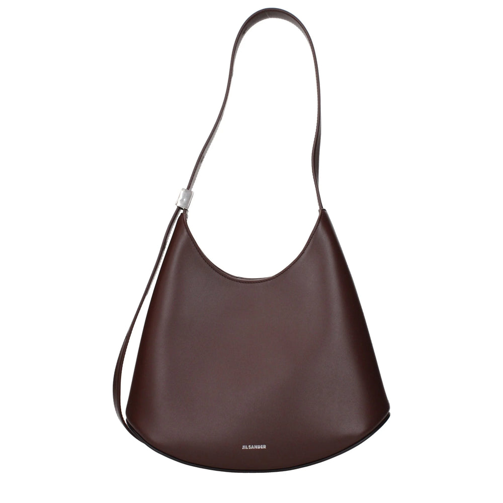 Jil Sander Red Leather Shoulder Bag